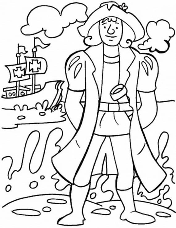 Christophe Colomb (3) coloring page