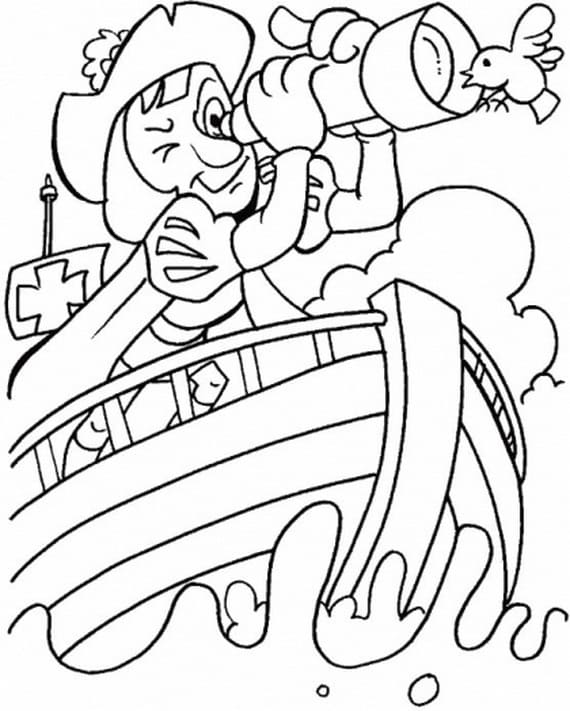 Christophe Colomb (7) coloring page