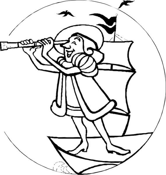 Christophe Colomb (8) coloring page