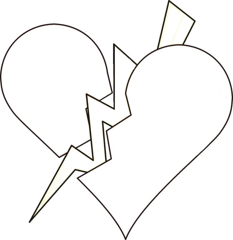 Coeur et Foudre coloring page