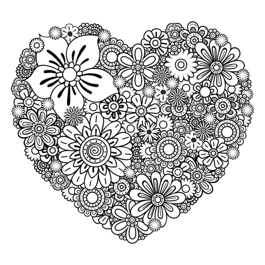 Coeur Incroyable coloring page