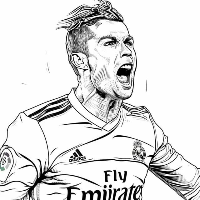 Cristiano Ronaldo Pour Les Enfants De 1 An coloring page