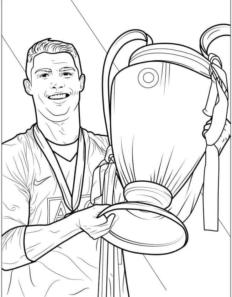 Cristiano Ronaldo Pour Les Enfants De 4 An coloring page