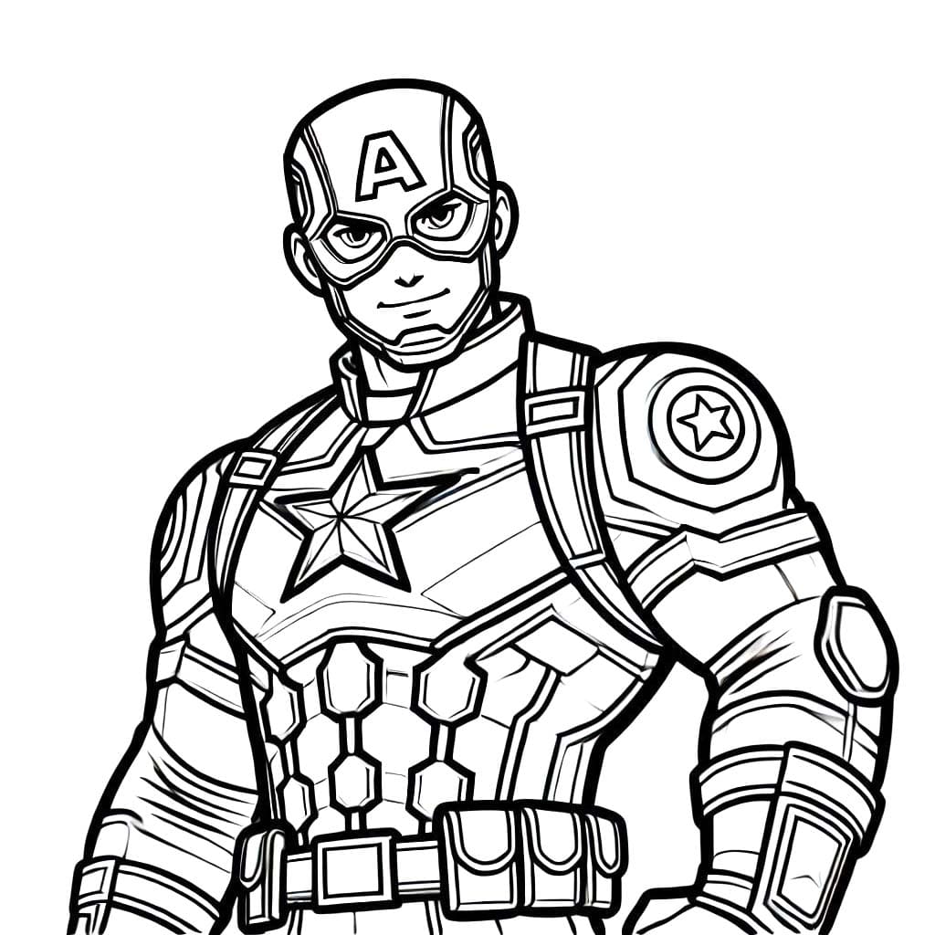 Dessin De Captain America Basique coloring page