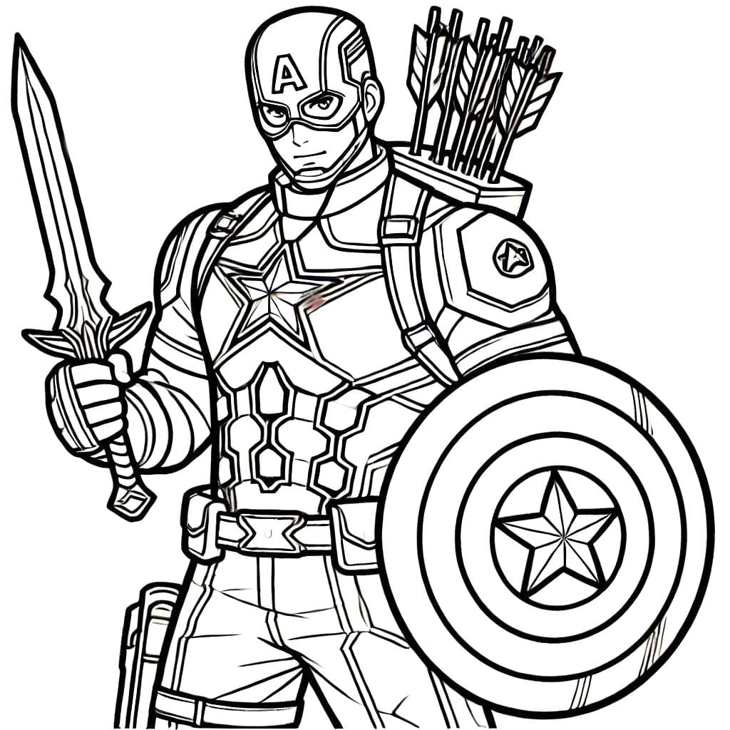 Dessin De Captain America Gratuit coloring page