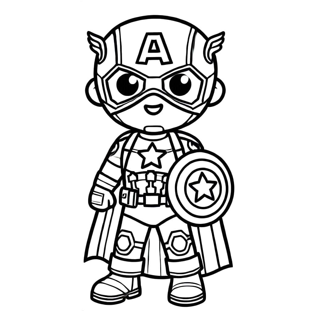 Dessin De Captain America Imprimable coloring page