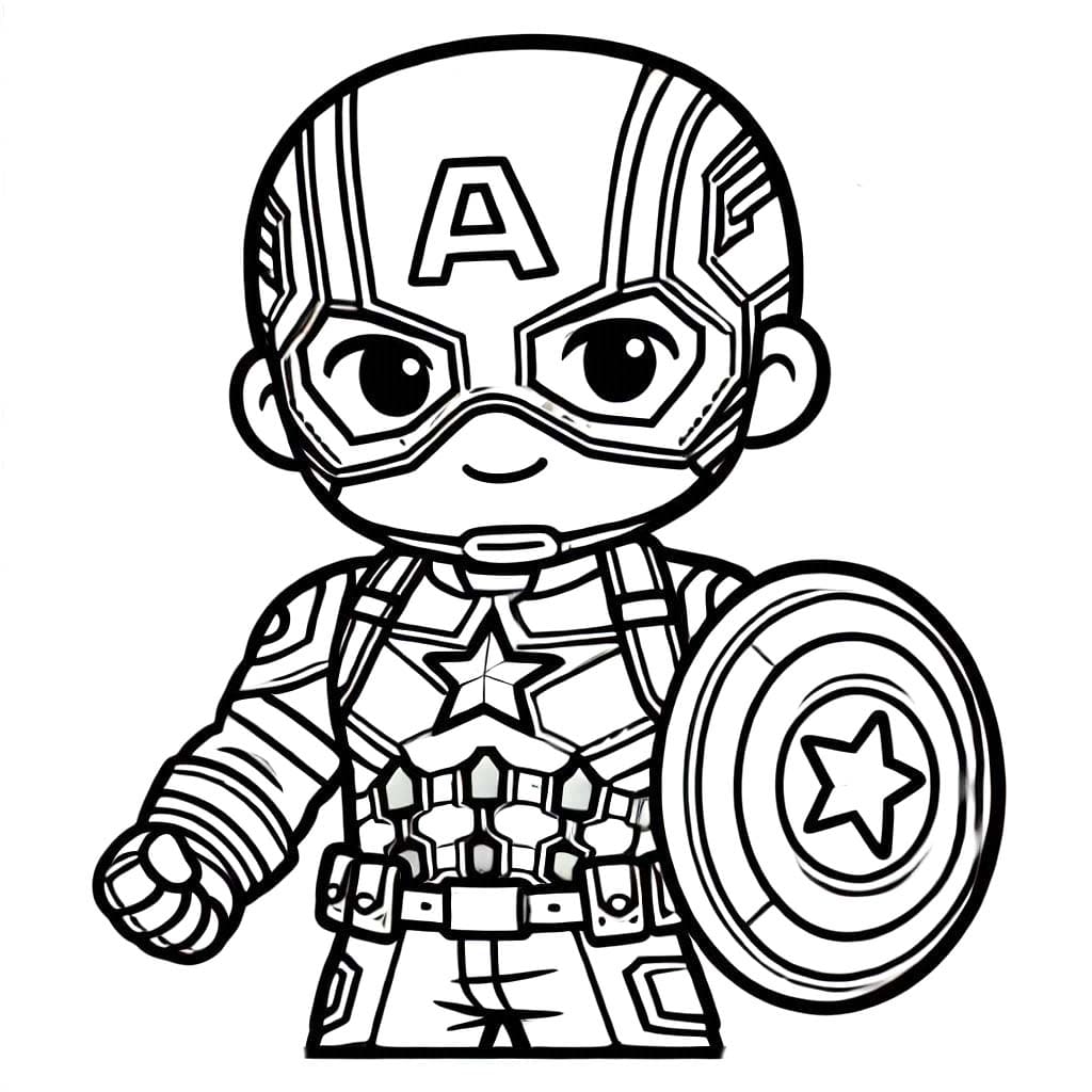 Dessin De Captain America Pour Enfant coloring page