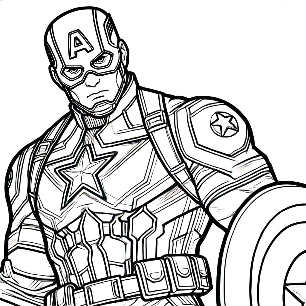 Dessin De Captain America Pour Enfants coloring page