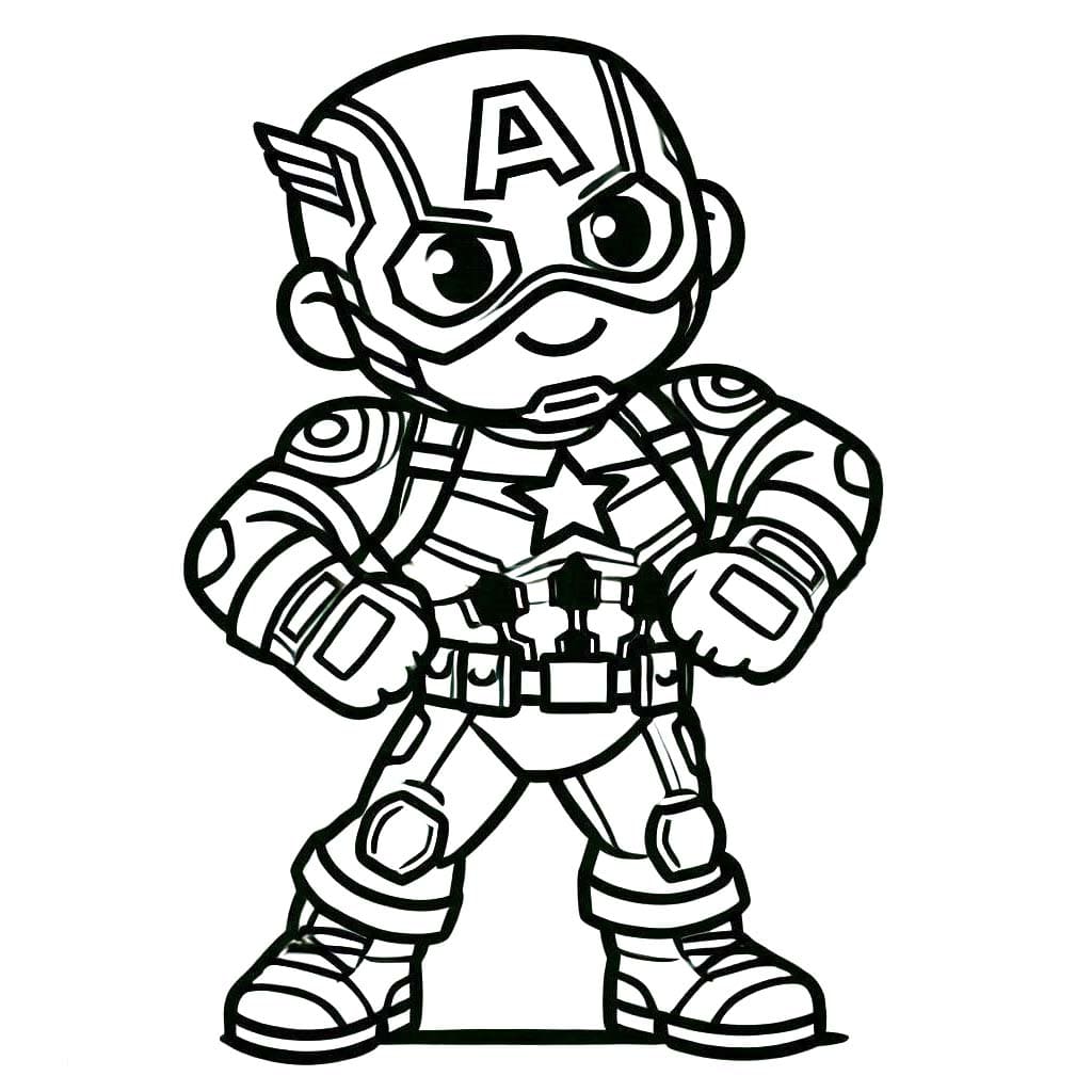 Dessin De Captain America Pour Les Enfants coloring page