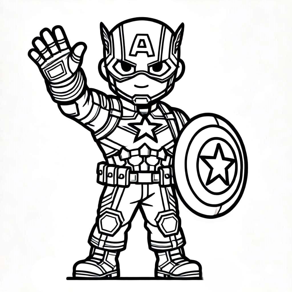 Dessin De Captain America coloring page