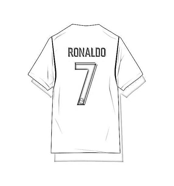 Dessin De Cristiano Ronaldo Maillot Foot coloring page