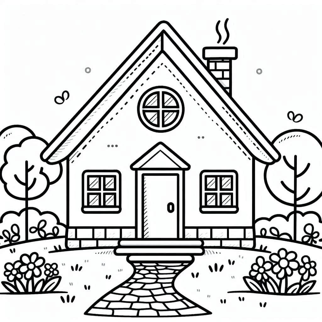 Coloriage Dessin de Maison Gratuit - télécharger et imprimer gratuit ...