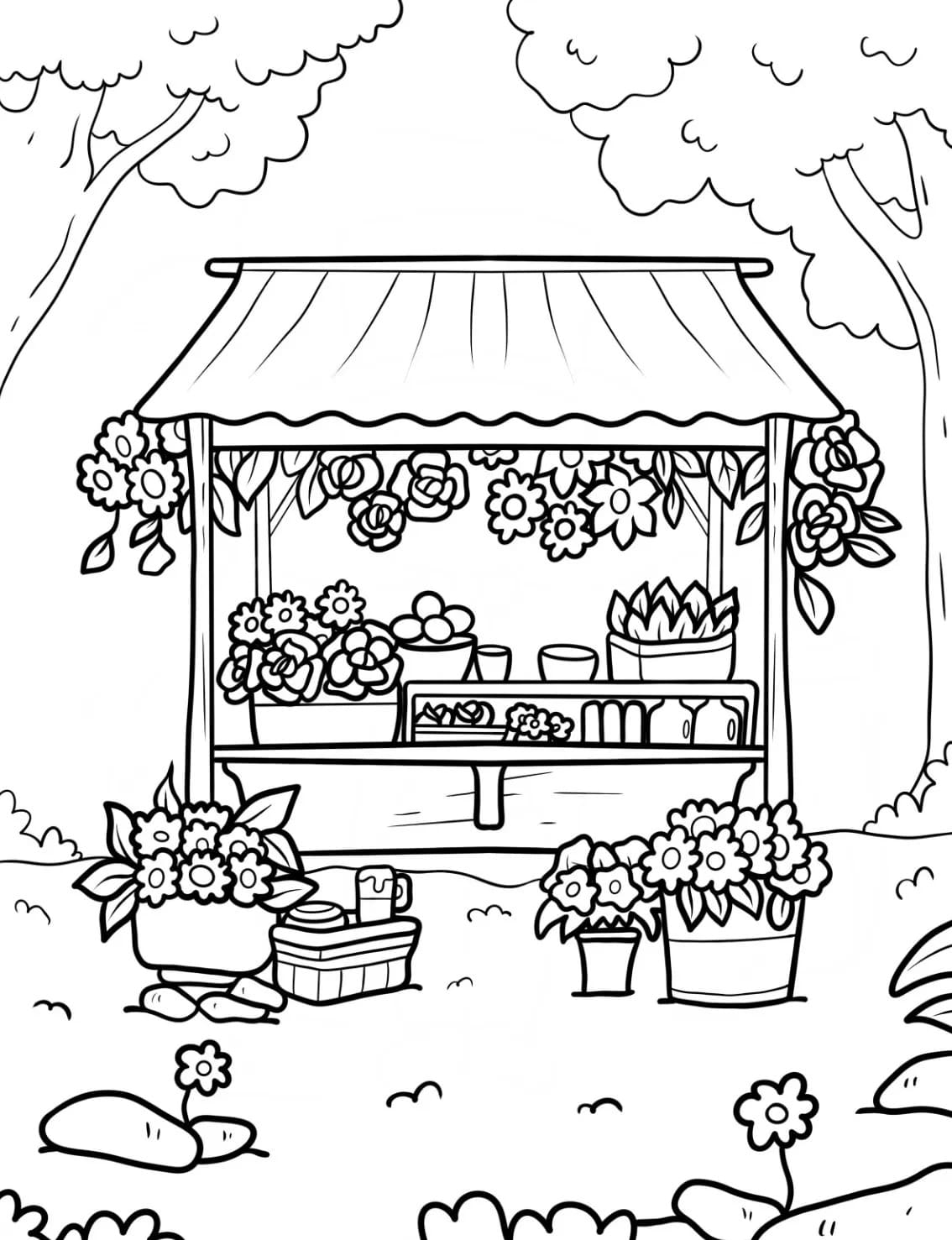 Dessin De Printemps Pour Enfants coloring page