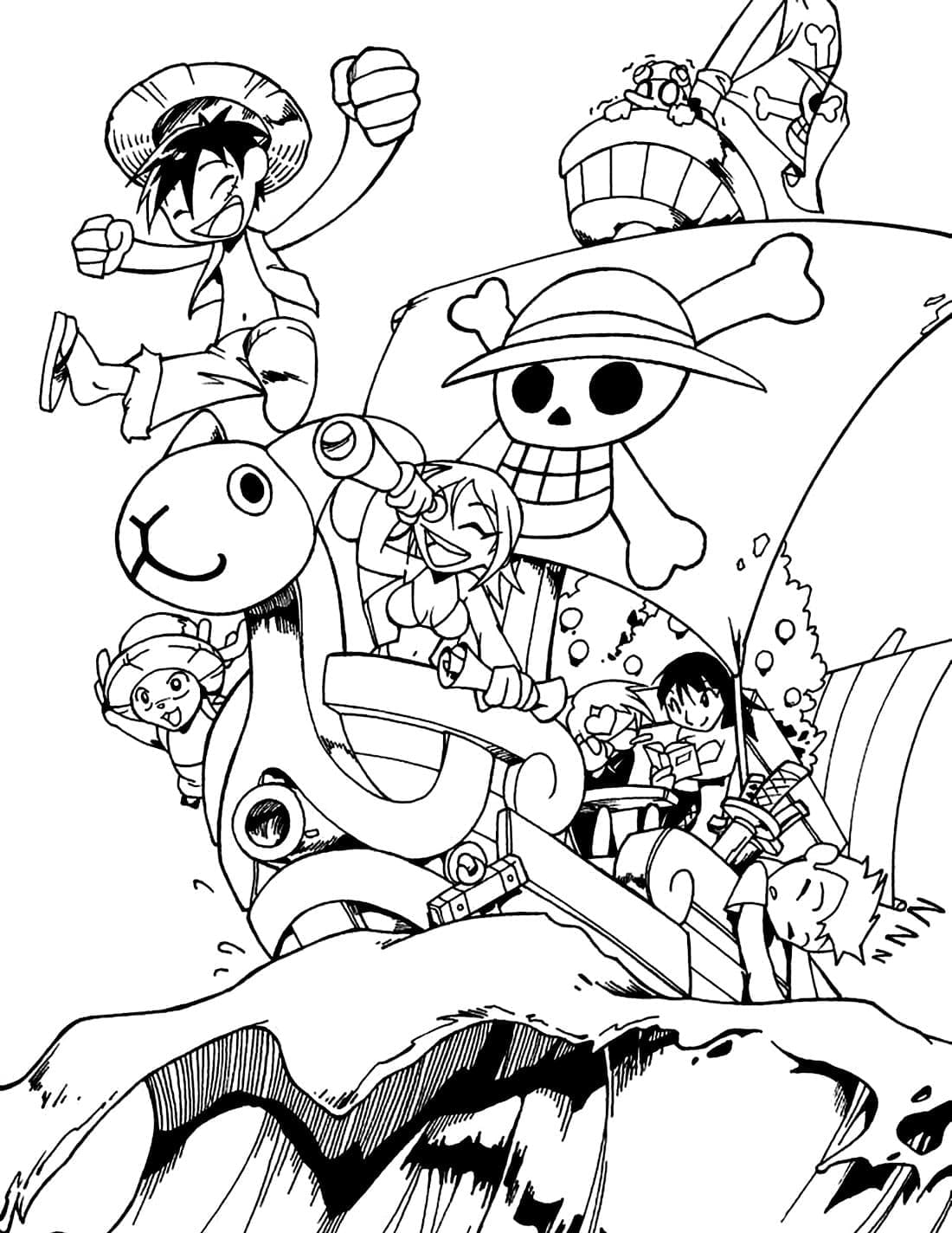 Dessin Gratuit de One Piece coloring page