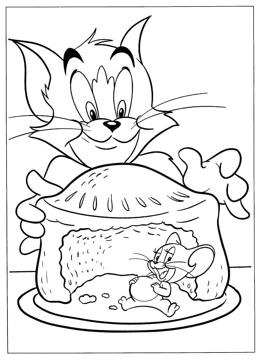 Coloriage Dessin Gratuit de Tom et Jerry