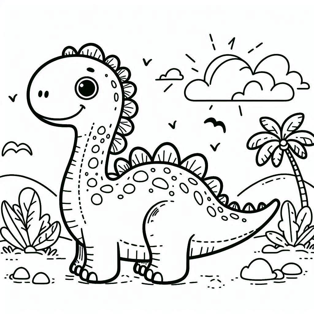 Dinosaure Pour les Enfants de 3 An coloring page