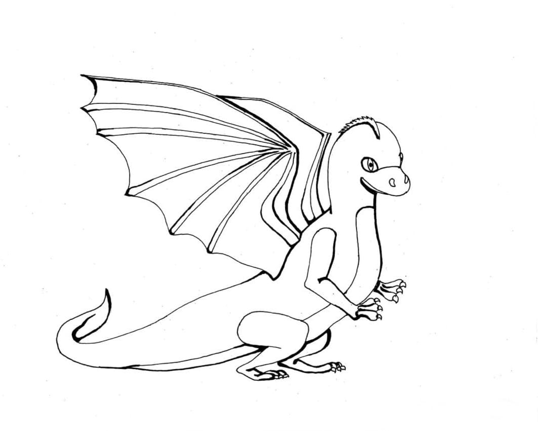 Dragon 1 coloring page