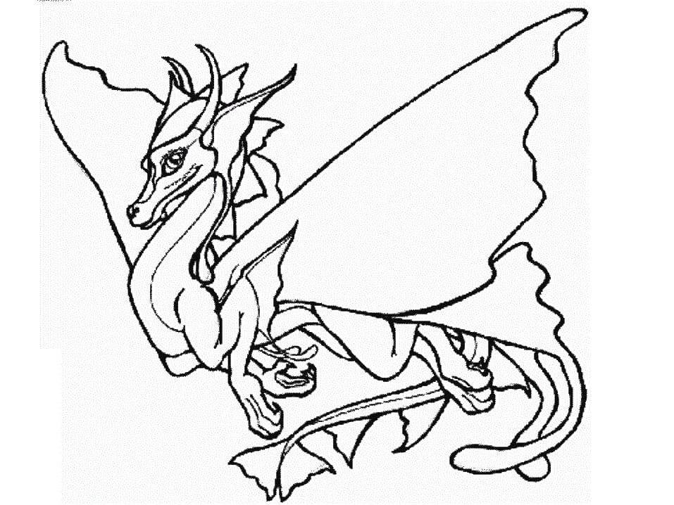 Dragon 4 coloring page