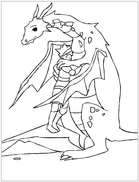 Dragon Amical coloring page