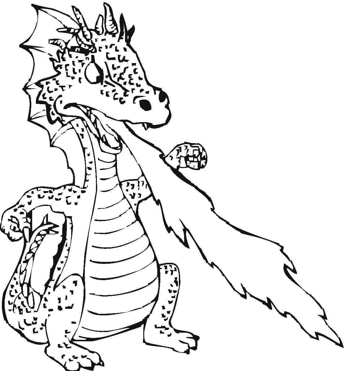 Dragon Attaque coloring page