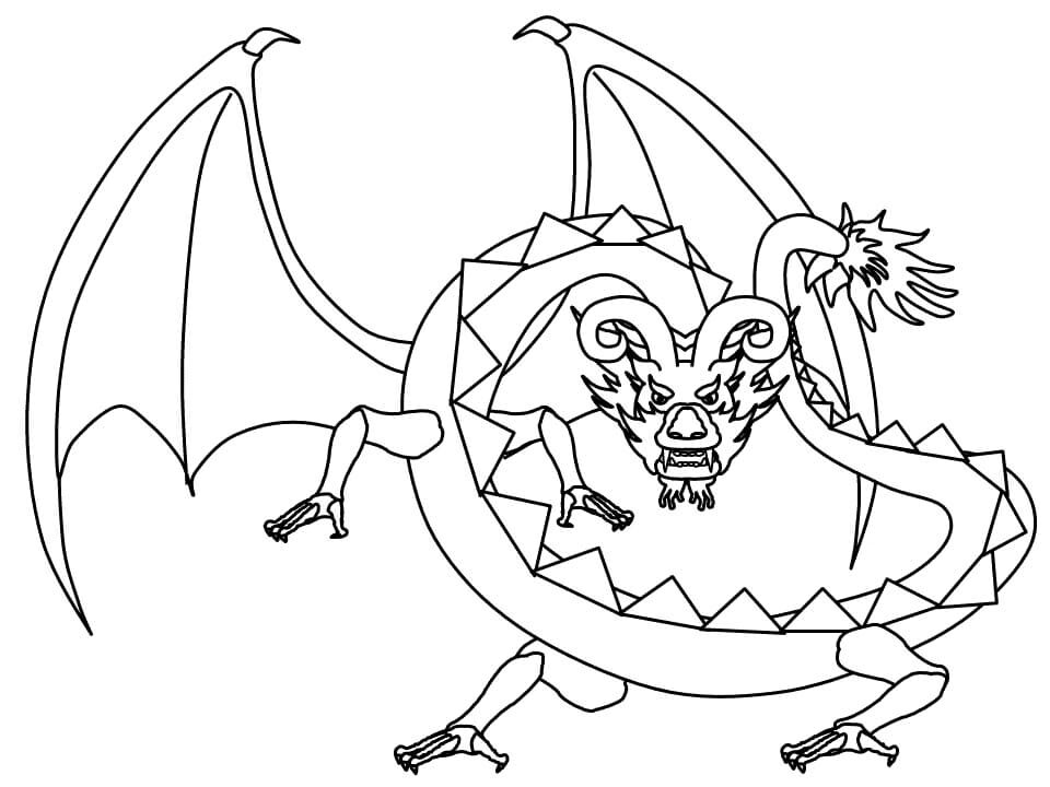 Dragon Bizarre coloring page