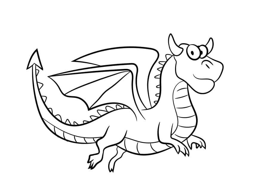 Dragon de Dessin Animé coloring page