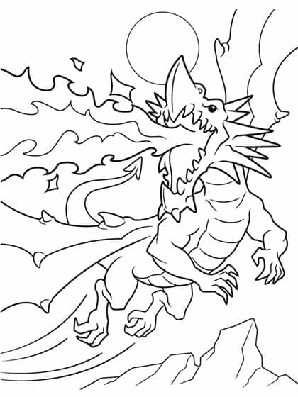 Dragon de Feu coloring page