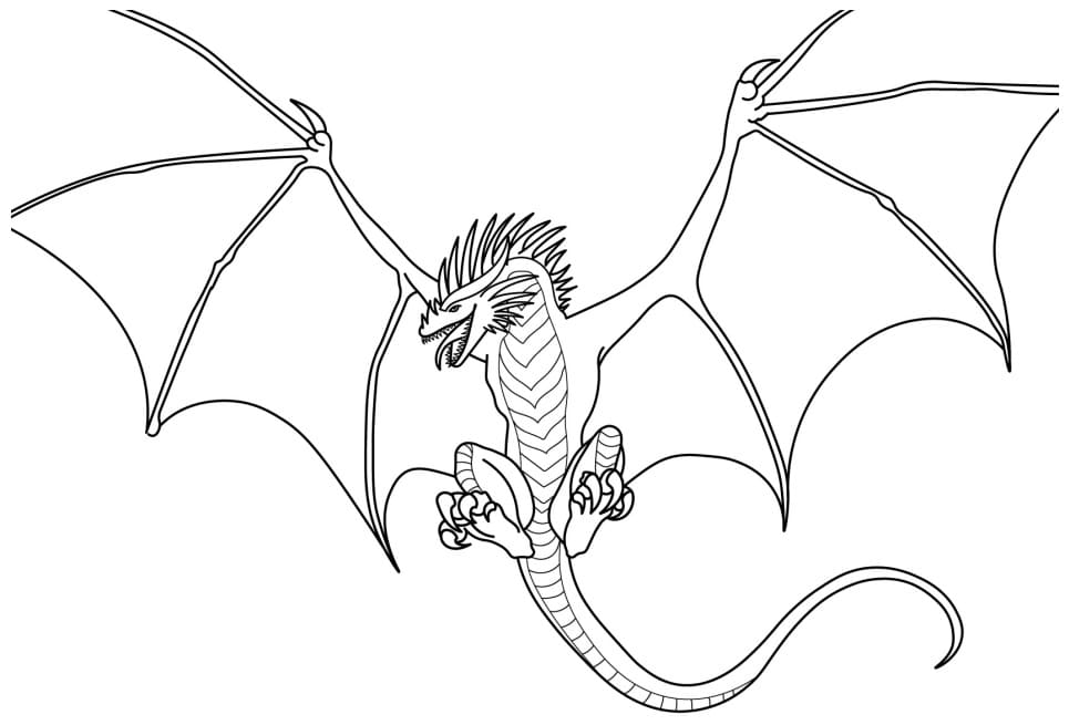 Dragon Effrayant coloring page