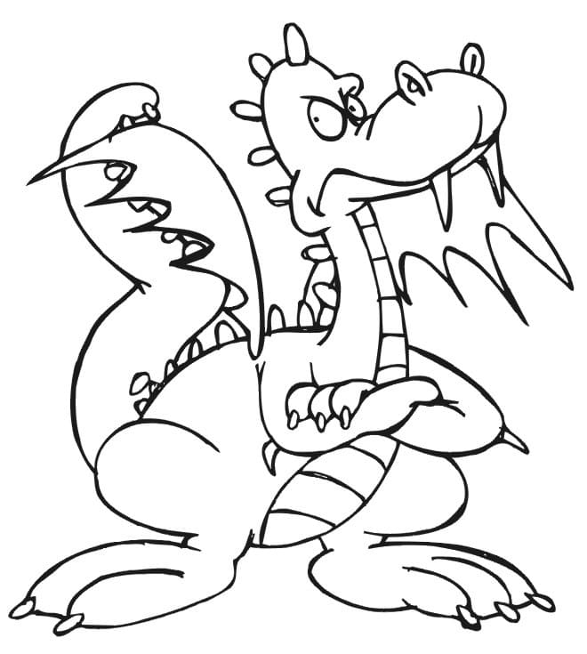 Dragon En Colère coloring page