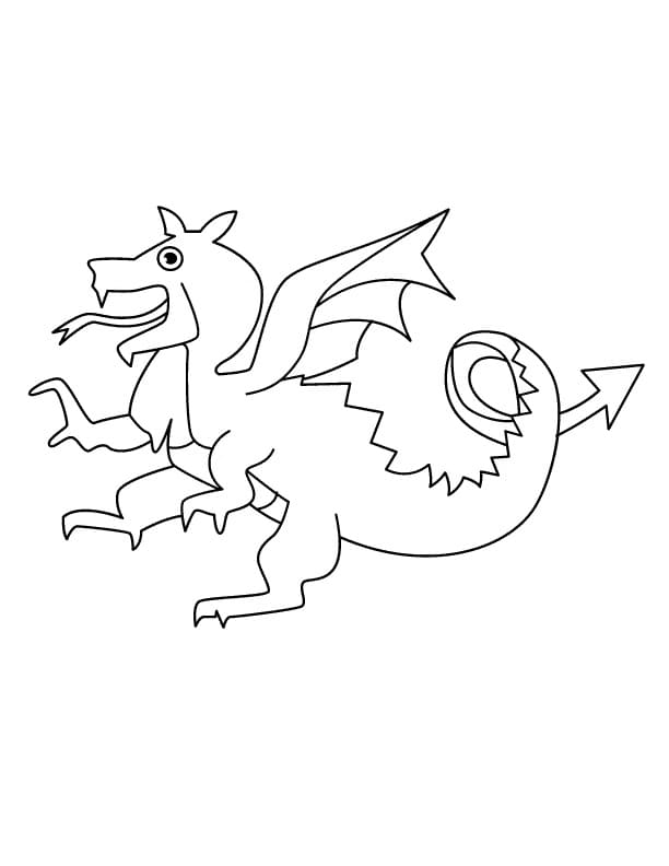 Dragon Facile coloring page