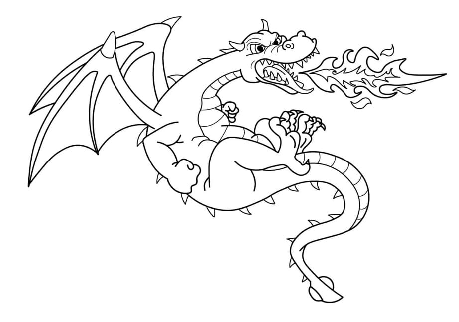 Coloriage Dragon Pour les Enfants