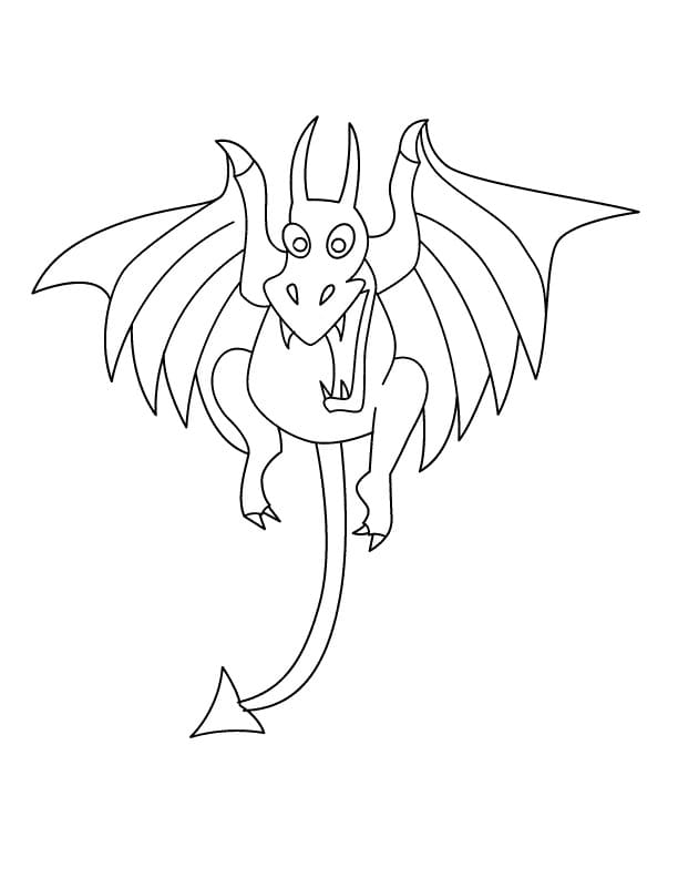 Dragon Volant coloring page