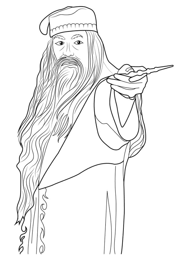 Dumbledore de Harry Potter coloring page