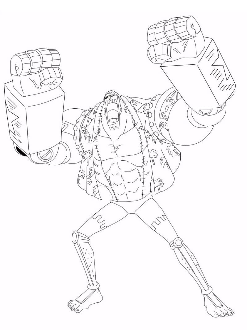 Franky de Anime One Piece coloring page