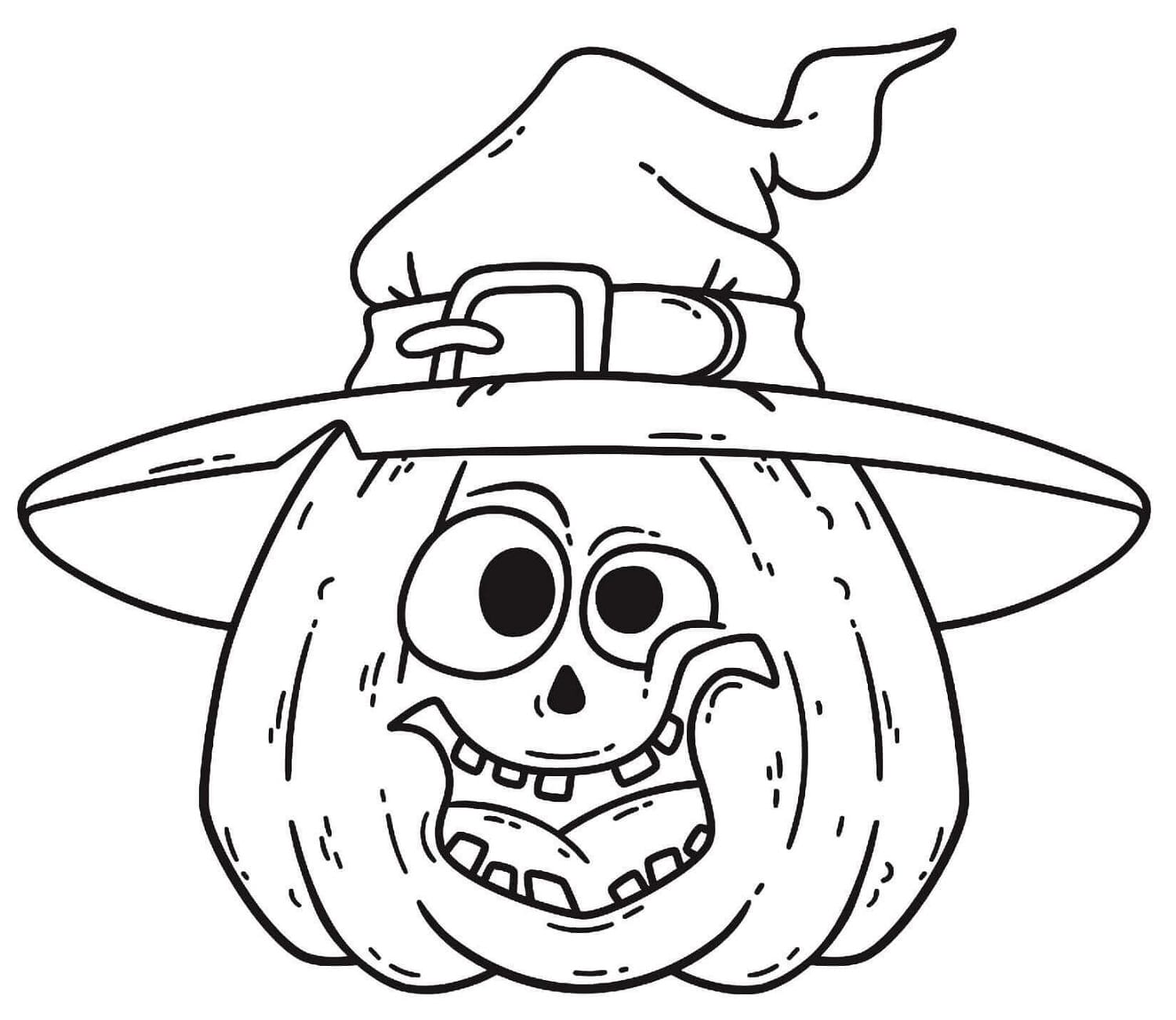 Coloriage Halloween avec citrouille