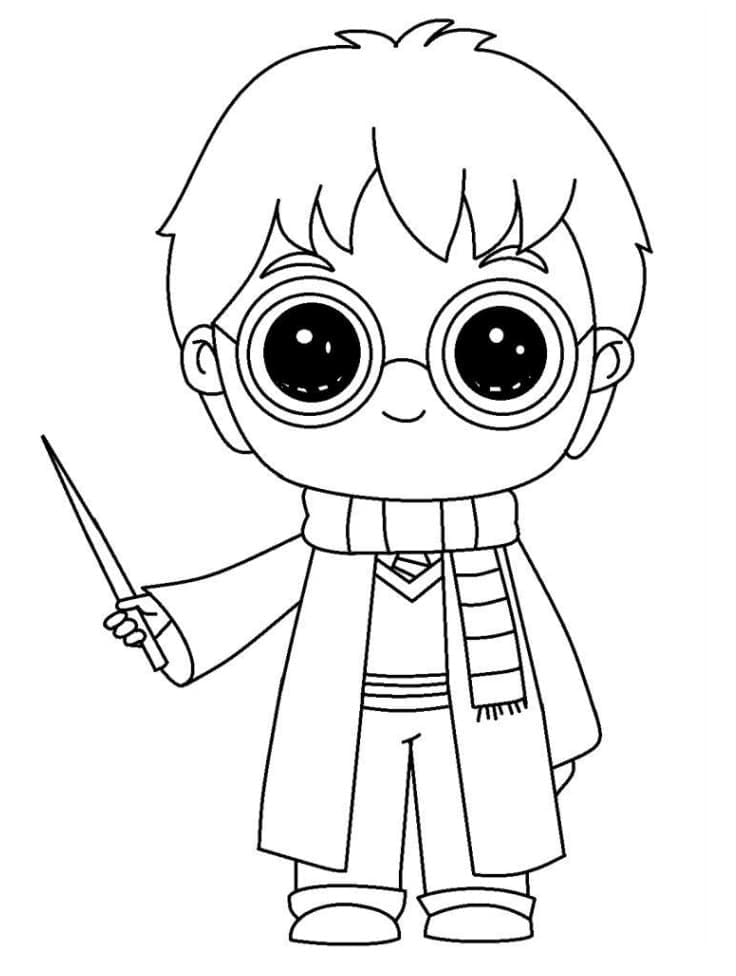 Harry Potter Chibi coloring page