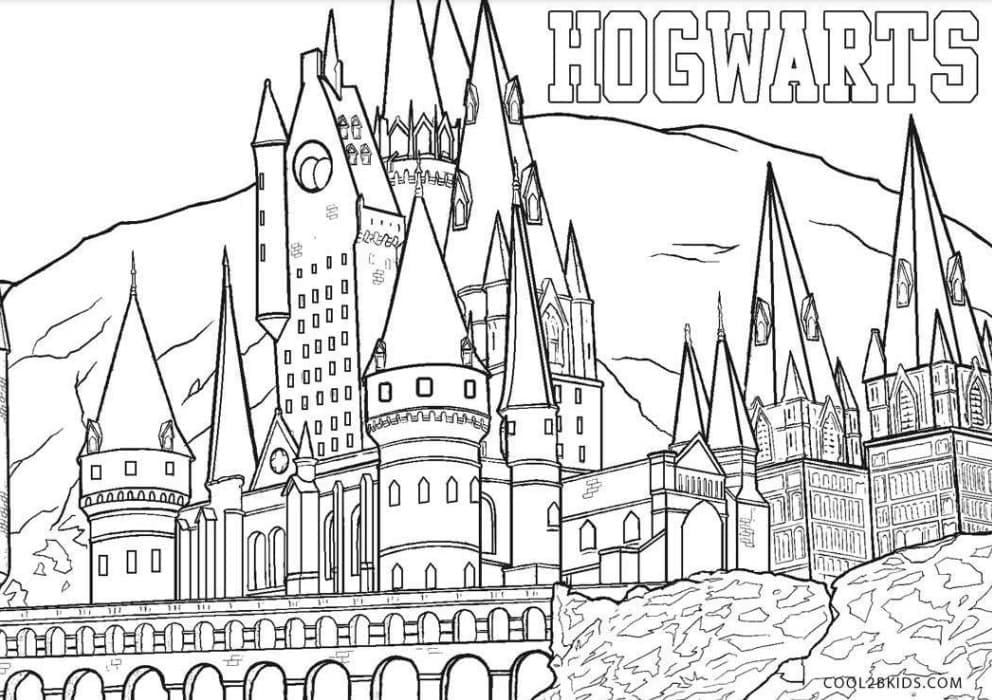 Harry Potter Hogwarts coloring page