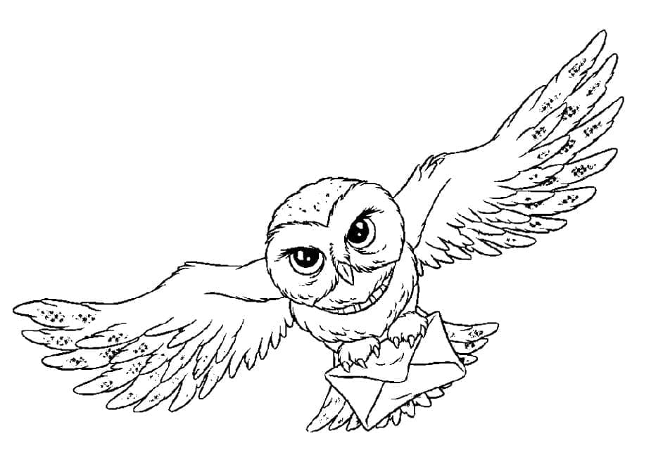 Hedwige de Harry Potter coloring page