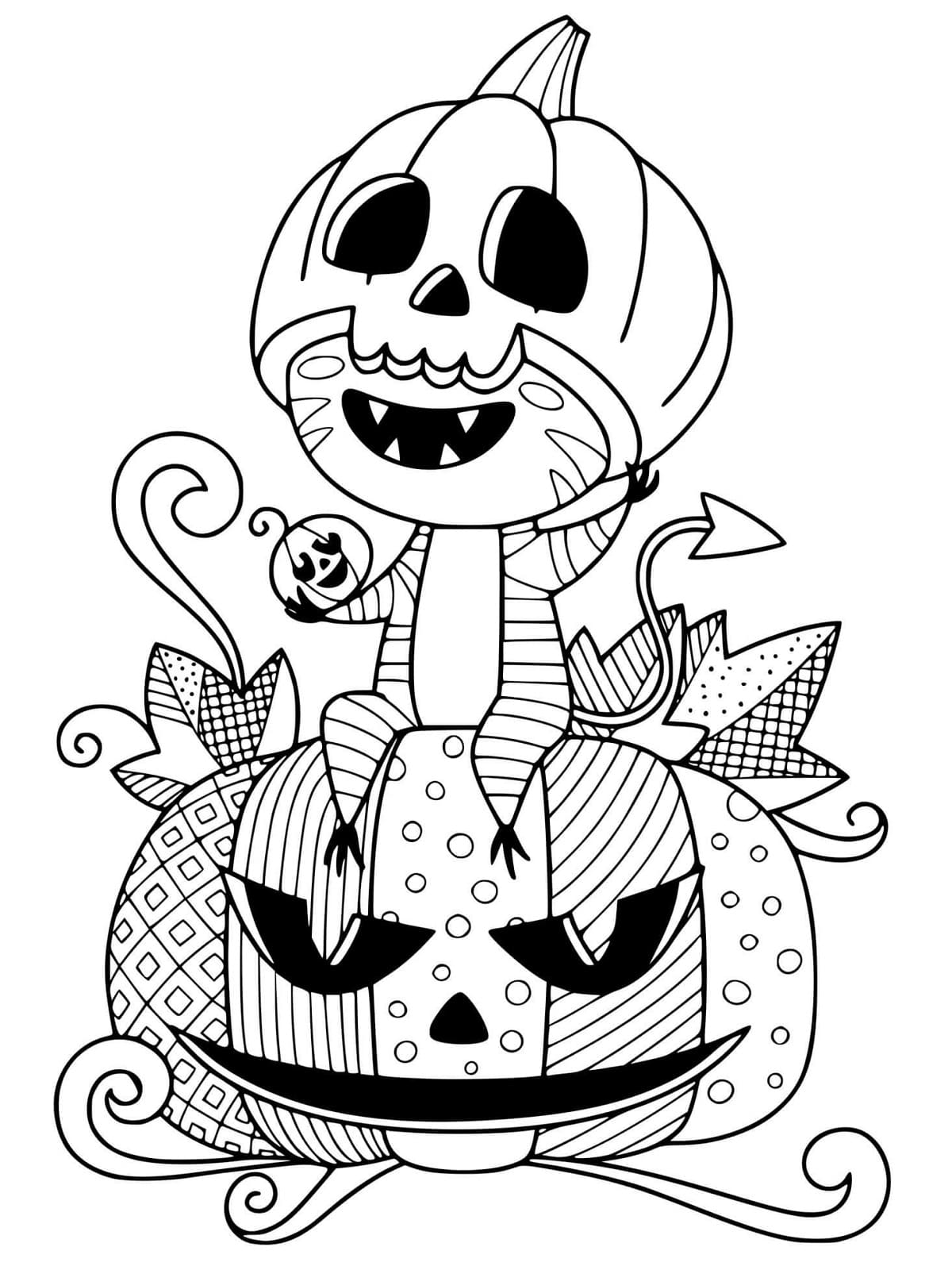 Coloriage Image de Joyeux Halloween