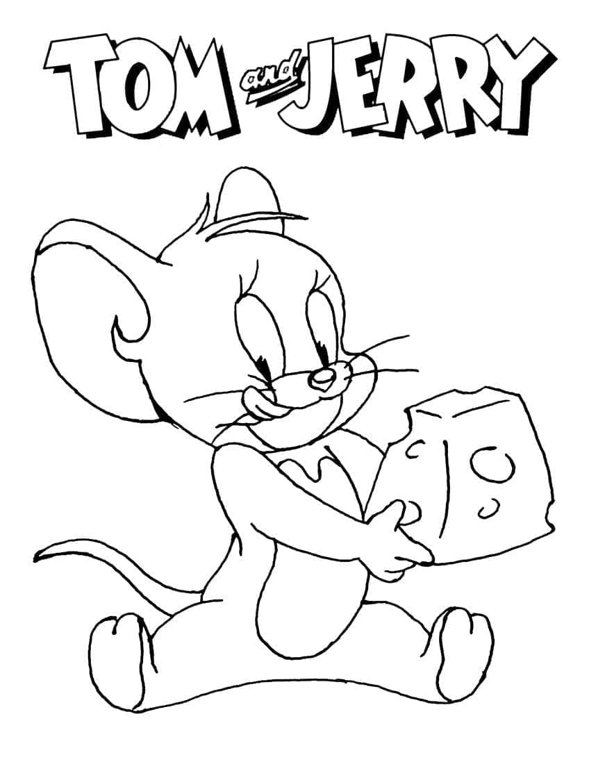 Coloriage Jerry et le fromage