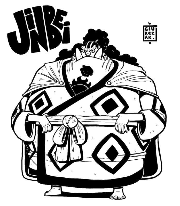 Jinbe de Anime One Piece coloring page