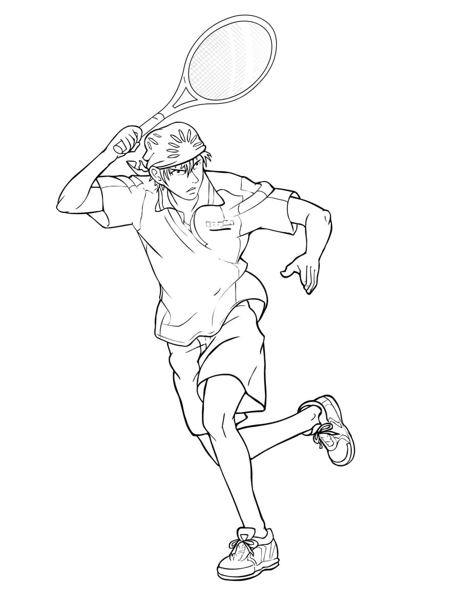 Jouer au Tennis Animé coloring page
