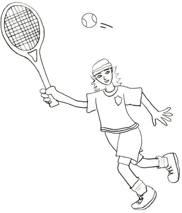 Jouer au Tennis coloring page