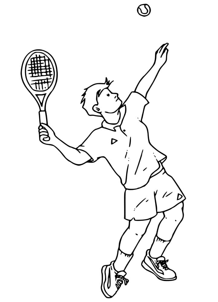 Joueur de Tennis coloring page
