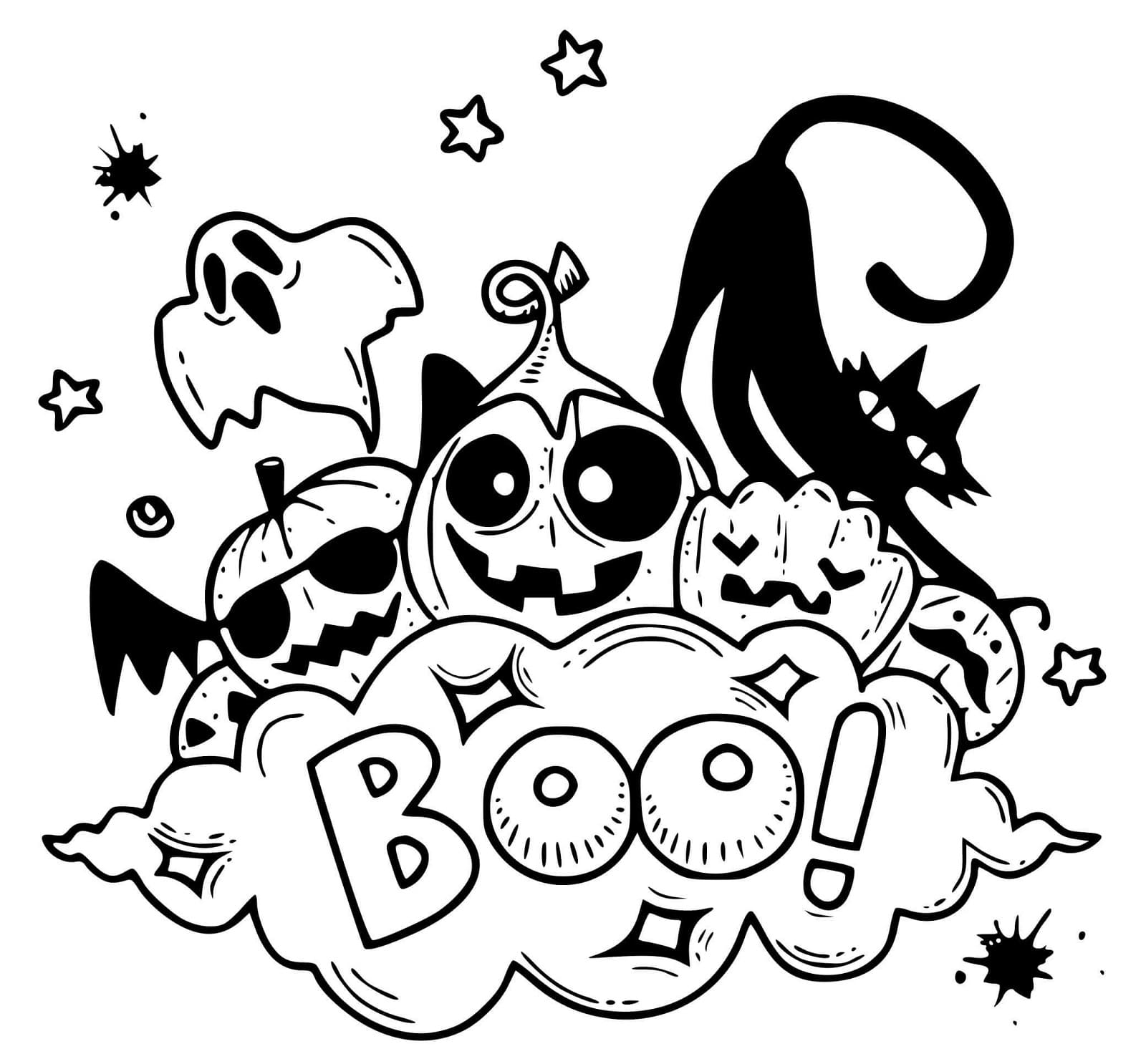 Joyeux Halloween Gratuit pour les enfants coloring page