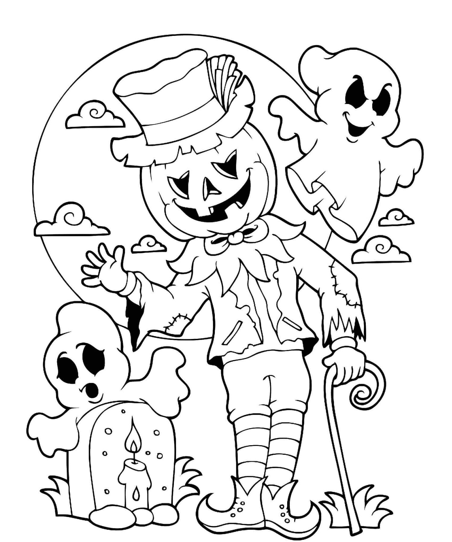 Coloriage Joyeux Halloween Gratuit