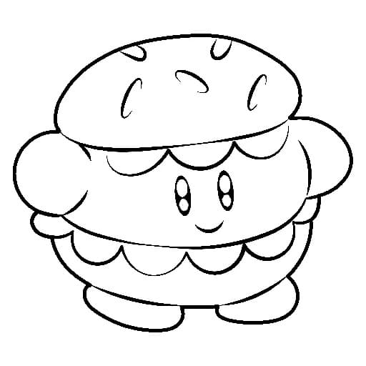 Coloriage Kirby Burger