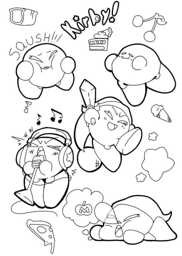 Coloriage Kirby Drôle