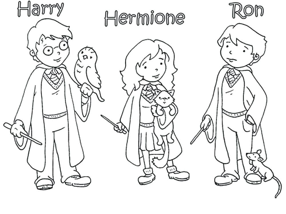 Les Amis d’Harry Potter coloring page