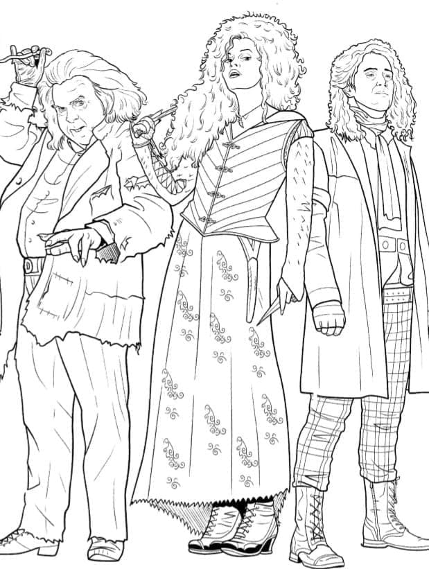 Les Mangemorts de Harry Potter coloring page